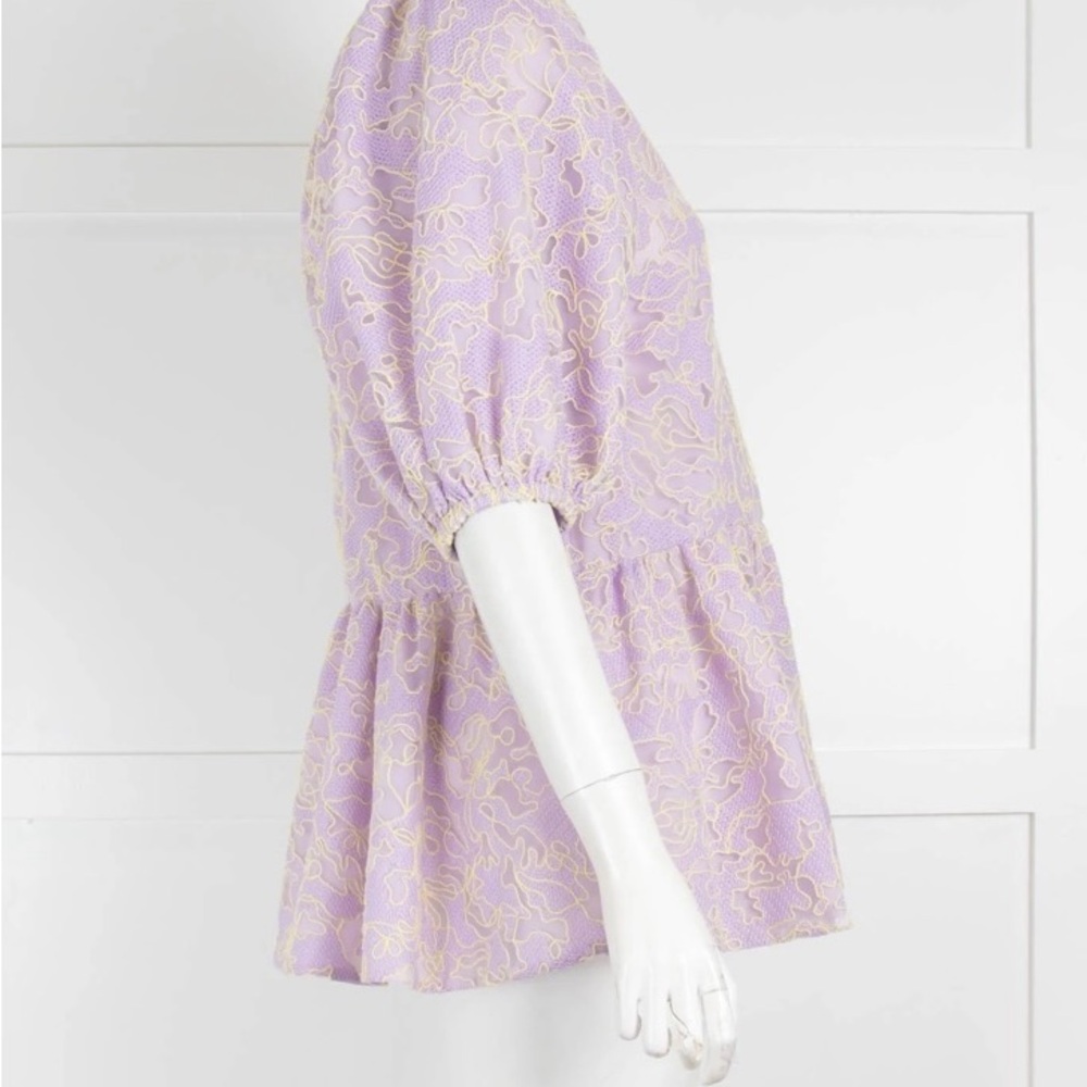Stine Goya Lilac & Yellow Peplum Top
